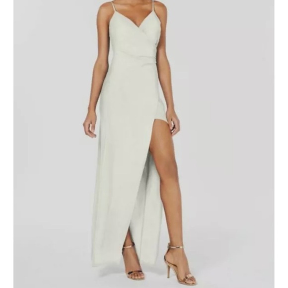 Emerald Sundae Dresses & Skirts - Emerald Sundae Ivory / White Slit Gown